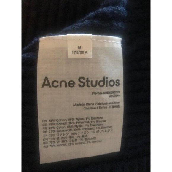 NWT ACNE STUDIOS KENNICE RIBBED BOULCE LONG SLEEVE RIBBED MIDI DRESS  US SZ M - Picture 11 of 12